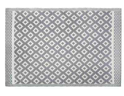 Tapis d'extérieur en polypropylène 120 x 180 cm (Maya - Gris)