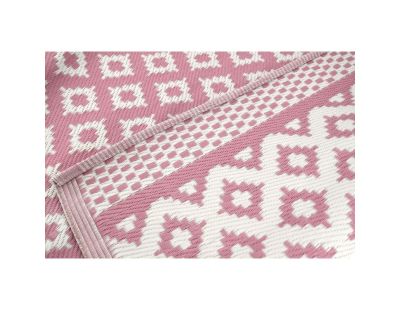 Tapis d'extérieur en polypropylène 120 x 180 cm (Maya - Rose)