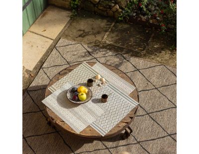 Tapis extérieur en polypropylène Allan naturel (290 x 200 cm)