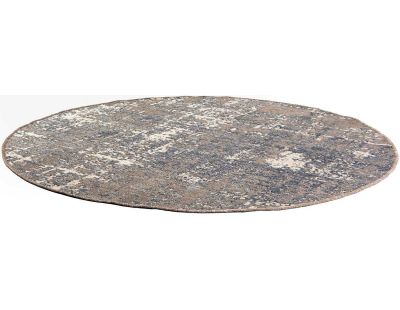 Tapis extérieur rond en polypropylène Catania 200 cm (Gris)