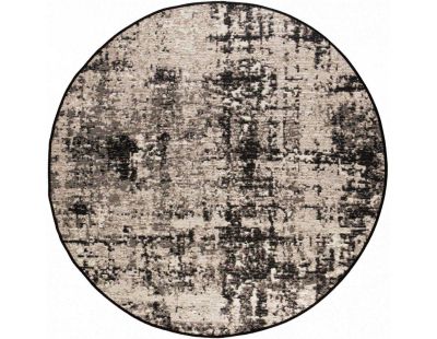 Tapis extérieur rond en polypropylène Catania 200 cm (Noir)