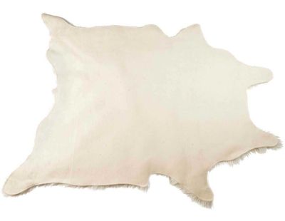 Tapis en fausse fourrure Peau de bête 120 x 2 x 158 cm (Blanc)