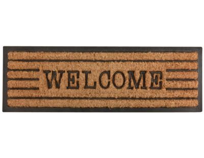 Tapis en fibres de coco inscription Welcome