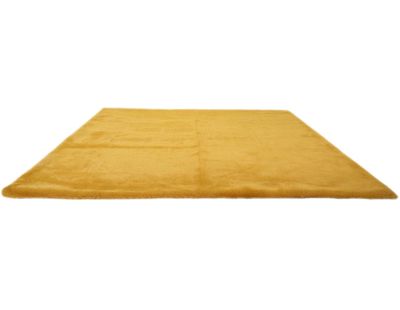 Tapis fin imitation fourrure 120 x 170 cm (Jaune moutarde)