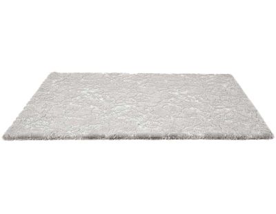 Tapis imitation fourrure argentée 120 x 170 cm