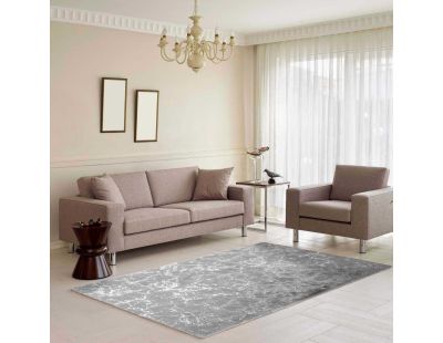 Tapis imitation fourrure argentée 120 x 170 cm