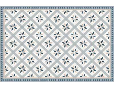 Tapis intérieur extérieur carreaux de ciment petites étoiles (135 x 90 cm)