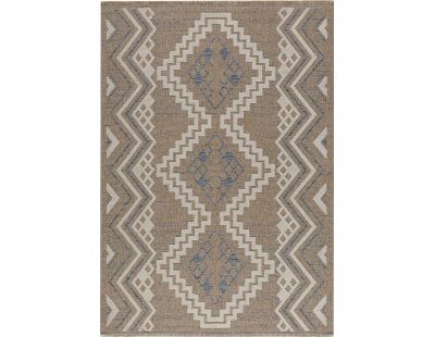 Tapis intérieur extérieur aspect jute bleu Tulum 9054 (170 x 120 cm)