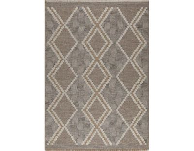 Tapis intérieur extérieur aspect jute bleu Tulum 9048 (90 x 67 cm)