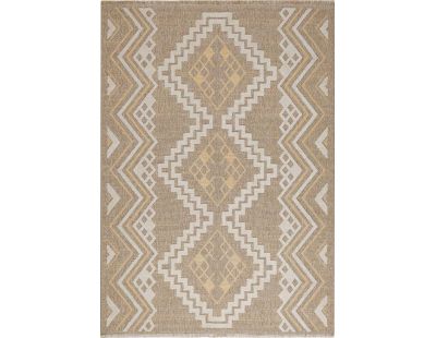 Tapis intérieur extérieur aspect jute jaune Tijuana 9054 (180 x 67 cm)