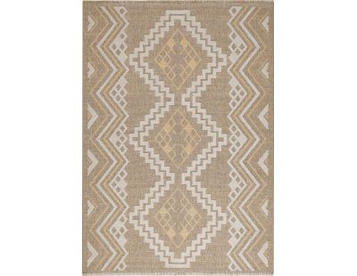 Tapis intérieur extérieur aspect jute jaune Tulum 9054 (180 x 67 cm)