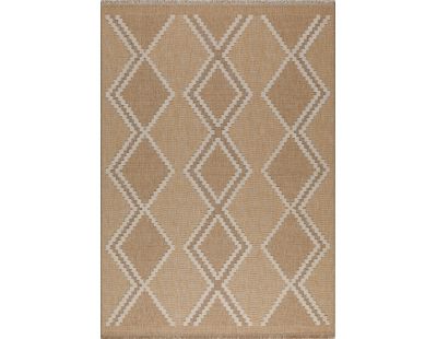 Tapis intérieur extérieur aspect jute jaune Tulum 9048 (180 x 67 cm)