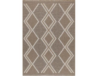 Tapis intérieur extérieur aspect jute marron Tulum 9048 (90 x 67 cm)