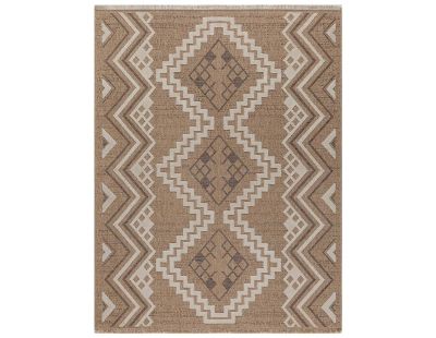 Tapis intérieur extérieur aspect jute marron Tulum 9054 (180 x 67 cm)