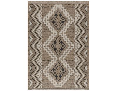 Tapis intérieur extérieur aspect jute noire Tijuana 9054 (170 x 120 cm)