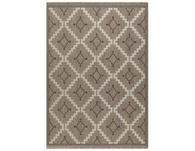 Tapis intérieur extérieur aspect jute noire Tijuana 9041 (170 x 120 cm)