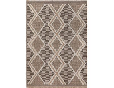 Tapis intérieur extérieur aspect jute noire Tulum 9048 (90 x 67 cm)