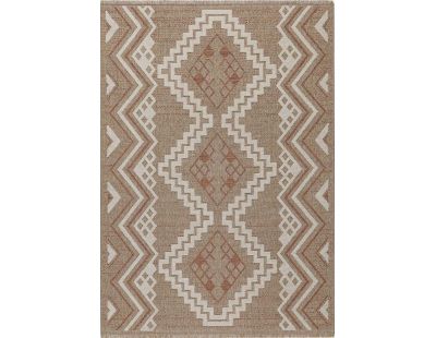 Tapis intérieur extérieur aspect jute terracotta Tulum 9054 (170 x 120 cm)