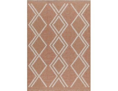 Tapis intérieur extérieur aspect jute terracotta Tulum 9048 (170 x 120 cm)