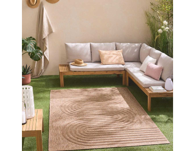 Tapis intérieur extérieur en polypropylène Fira 987 beige (230 x 160 cm)