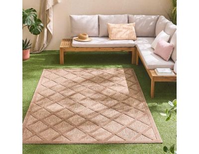 Tapis intérieur extérieur en polypropylène Fira 991 beige (160 x 120 cm)