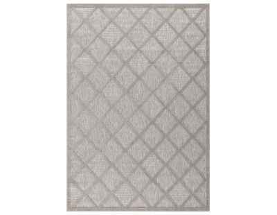 Tapis intérieur extérieur en polypropylène Fira 991 gris (150 x 80 cm)