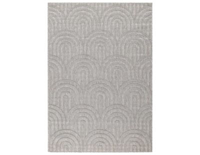Tapis intérieur extérieur en polypropylène Fira 985 gris (300 x 80 cm)