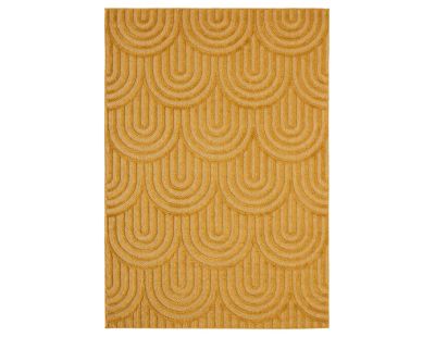 Tapis intérieur extérieur en polypropylène Fira 985 jaune (290 x 200 cm)