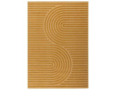 Tapis intérieur extérieur en polypropylène Fira 986 jaune (290 x 200 cm)