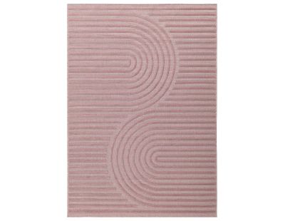 Tapis intérieur extérieur en polypropylène Fira 986 rose (150 x 80 cm)