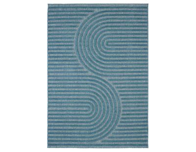 Tapis intérieur extérieur en polypropylène Fira 986 turquoise (290 x 200 cm)