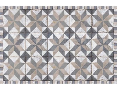 Tapis interieur extérieur en vinyle carreaux de ciment (90 x 60 cm)