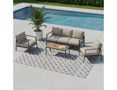 Tapis interieur extérieur en vinyle carreaux de ciment (240 x 170 cm)