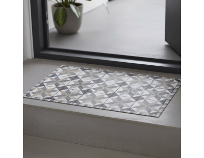 Tapis interieur extérieur en vinyle carreaux de ciment (90 x 60 cm)
