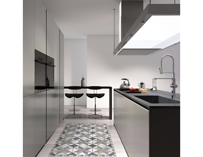 Tapis interieur extérieur en vinyle carreaux de ciment (180 x 70 cm)