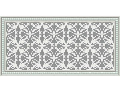 Tapis intérieur extérieur en vinyle carreaux de ciment feuilles (140 x 70 cm)