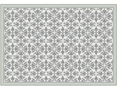 Tapis intérieur extérieur en vinyle carreaux de ciment feuilles (170 x 240 cm)
