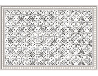 Tapis intérieur extérieur en vinyle carreaux marocains (135 x 90 cm)