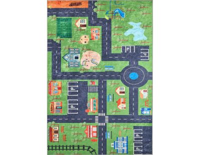 Tapis intérieur à poils courts Alix 738 vert (160 x 230 cm)