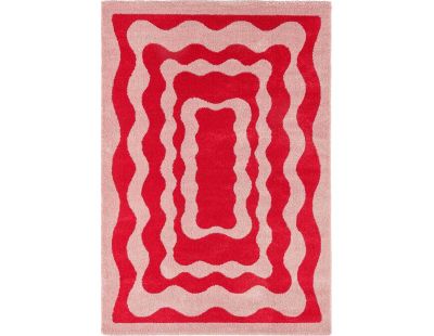 Tapis intérieur à poils longs Swing 382 rouge (160 x 230 cm)