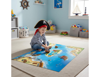 Tapis de jeu intérieur Pirate 150x100cm