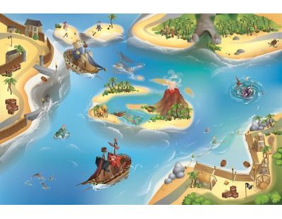 Tapis de jeu intérieur Pirate 150x100cm