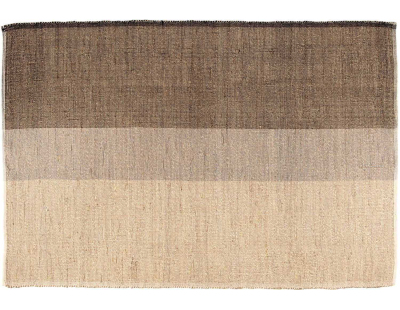 Tapis en jonc de mer et coton carbone Karan