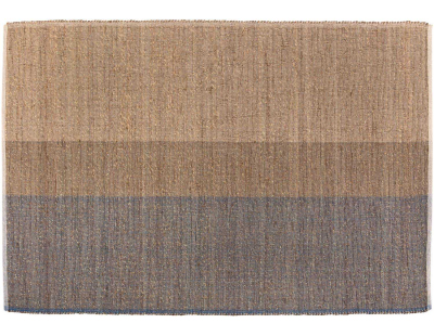 Tapis en jonc de mer et coton myosotis Karan (120 x 170 cm)