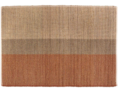 Tapis en jonc de mer et coton  terracotta Karan (160 x 230 cm)