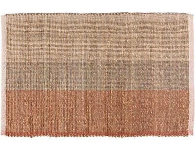 Tapis en jonc de mer et coton  terracotta Karan (60 x 90 cm)