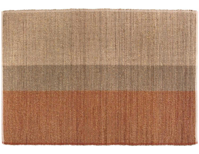 Tapis en jonc de mer et coton  terracotta Karan (200 x 290 cm)