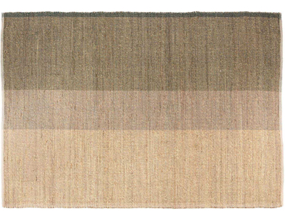 Tapis en jonc de mer et coton thym Karan