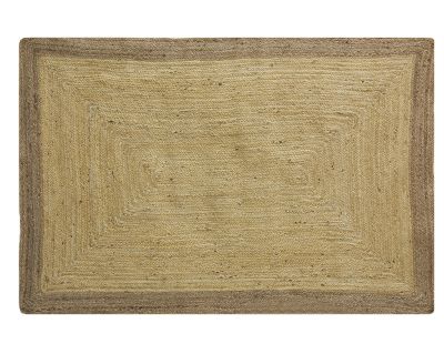 Tapis en jute naturelle et blanchie