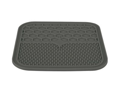 Tapis à lécher pour chien en silicone 30 x 30 cm (Gris)